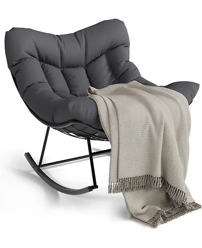 Xo Oversized Papasan Rocking Chair