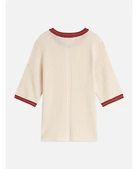Scotch & Soda Women's Tops and Tees Pointelle Knitted Relaxed-Fit Tee
