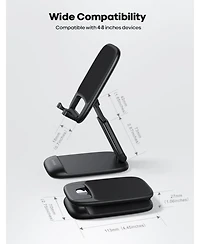 Lamicall Foldable Mobile Phone Holder, Desk Stand Compatible with iPhone 11-17 Series (Pro / Pro Max Plus Air)