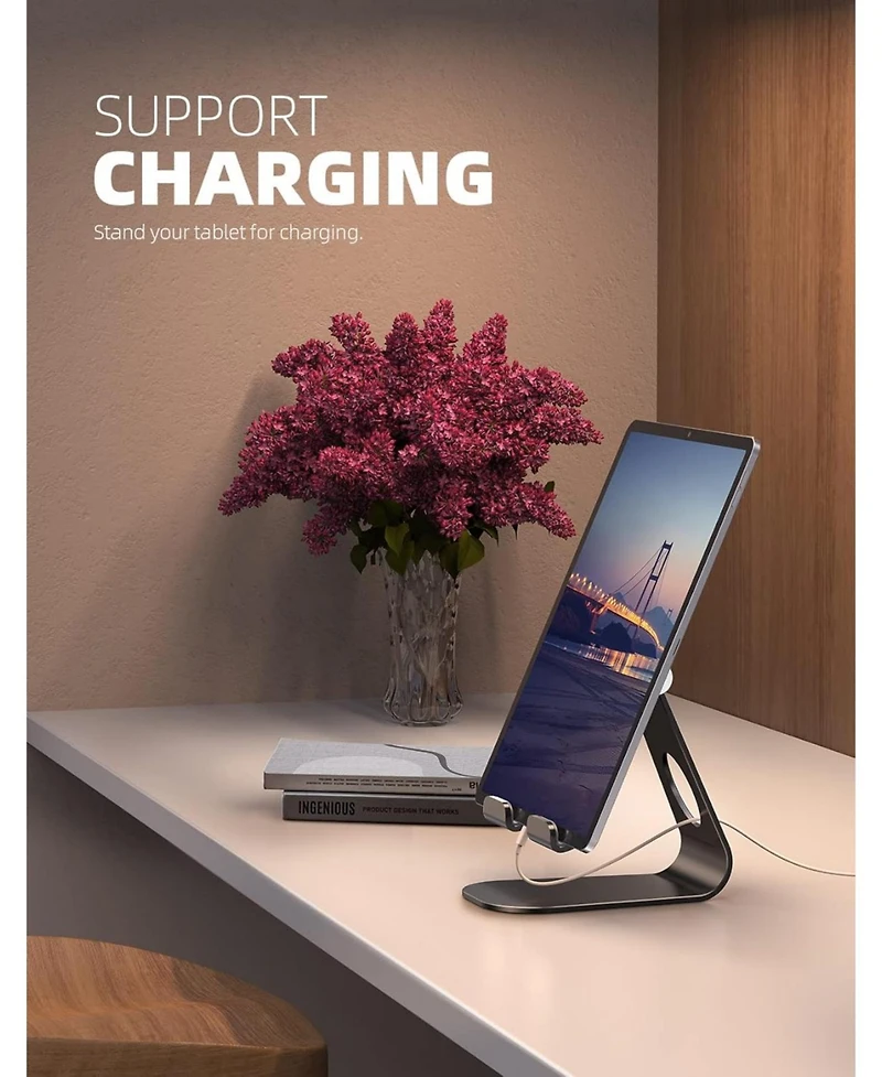 Lamicall Cell Phone Tablet Stand,Adjustable Desktop Holder