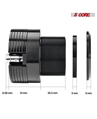 5 Core Super Tweeter 2Pc 1" Car Audio Speaker 60W Max Power 4 Ohm Titanium Diaphragm Neodymium Magnet