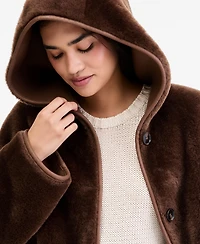 Calvin Klein Women's Hooded Reversible Teddy Jacket