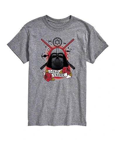 Airwaves Men's Darth Vader Traditional Tattoo Short-Sleeve Graphic T-Shirt