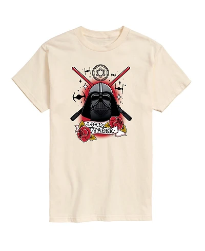 Airwaves Men's Darth Vader Traditional Tattoo Short-Sleeve Graphic T-Shirt