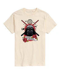 Airwaves Men's Darth Vader Traditional Tattoo Short-Sleeve Graphic T-Shirt