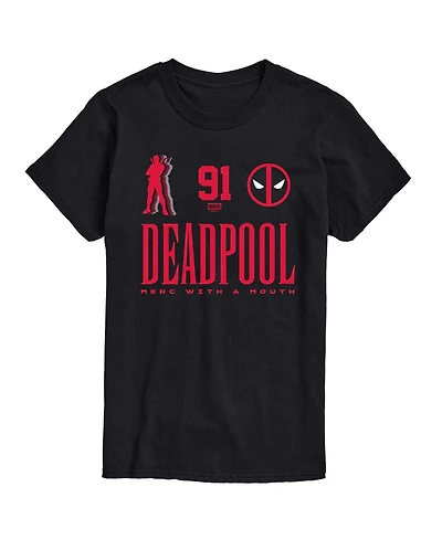 Airwaves Men's Deadpool Sporty Merc With A Mouth Short-Sleeve Graphic T-Shirt