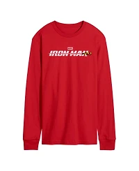 Airwaves Men's Iron Man Logo Long-Sleeve Graphic T-Shirt
