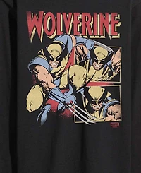 Airwaves Men's Wolverine Vintage Faded Long-Sleeve Graphic T-Shirt