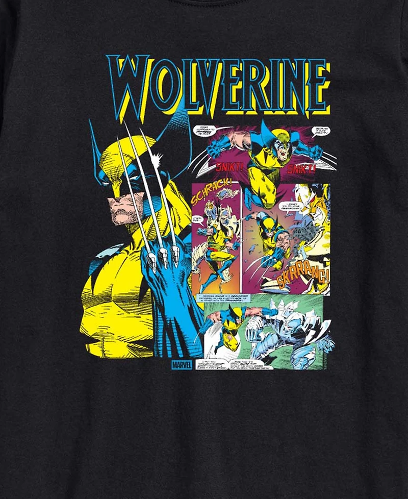 Airwaves Men's Wolverine Comic Book Panels Short-Sleeve Graphic T-Shirt