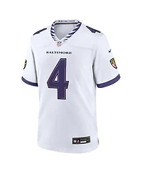 Nike Men's Zay Flowers White Baltimore Ravens Game Jersey