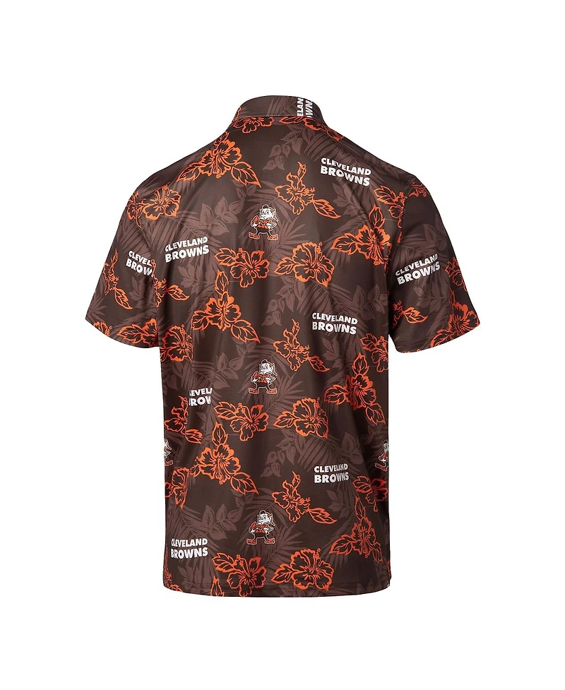 Reyn Spooner Men's Brown Cleveland Browns Throwback Pua Performance Polo Shirt