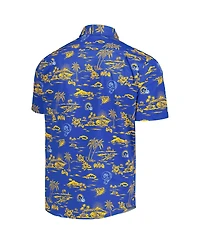 Reyn Spooner Men's Royal Los Angeles Rams Throwback Kekai Print Button-Up Shirt