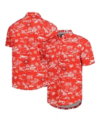 Reyn Spooner Men's Scarlet San Francisco 49ers Throwback Kekai Print Button-Up Shirt