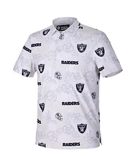 Reyn Spooner Men's White Las Vegas Raiders Pua Performance Game Day Polo Shirt