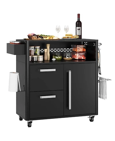 Xo Heavy Duty Grill Cart, Outdoor Grill Table with Storage Cabinet and Drawers for Lawn and Garden