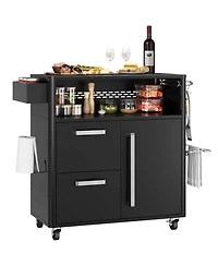 Xo Heavy Duty Grill Cart, Outdoor Grill Table with Storage Cabinet and Drawers for Lawn and Garden