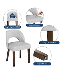 homfan Modern 4-Piece Dining Chair Set