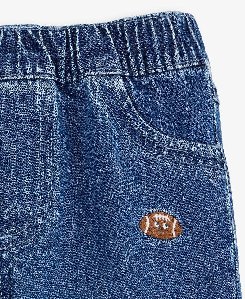 First Impressions Baby Boys' Mix & Match Embroidered Football Jeans, Macy's Exclusive