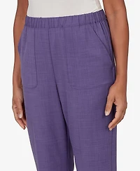 Alfred Dunner Petite Grand Bazaar Textured Pull-On Capris Pants