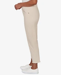 Alfred Dunner Petite Camden Market Natural Super Stretch Ankle Pants