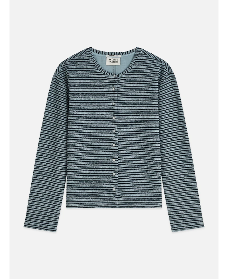 Scotch & Soda Women's and Sweatshirts Stripe Button Down Sweatshirt