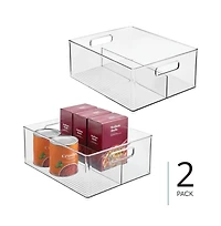 iDesign Divided Pantry Bin with Handles for Fridge or Pantry