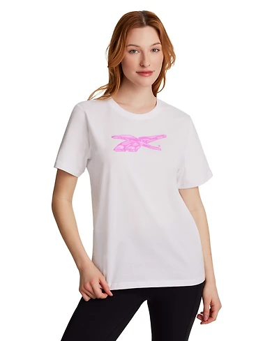 Reebok Women's Vector Boxy Crewneck Graphic Print Top