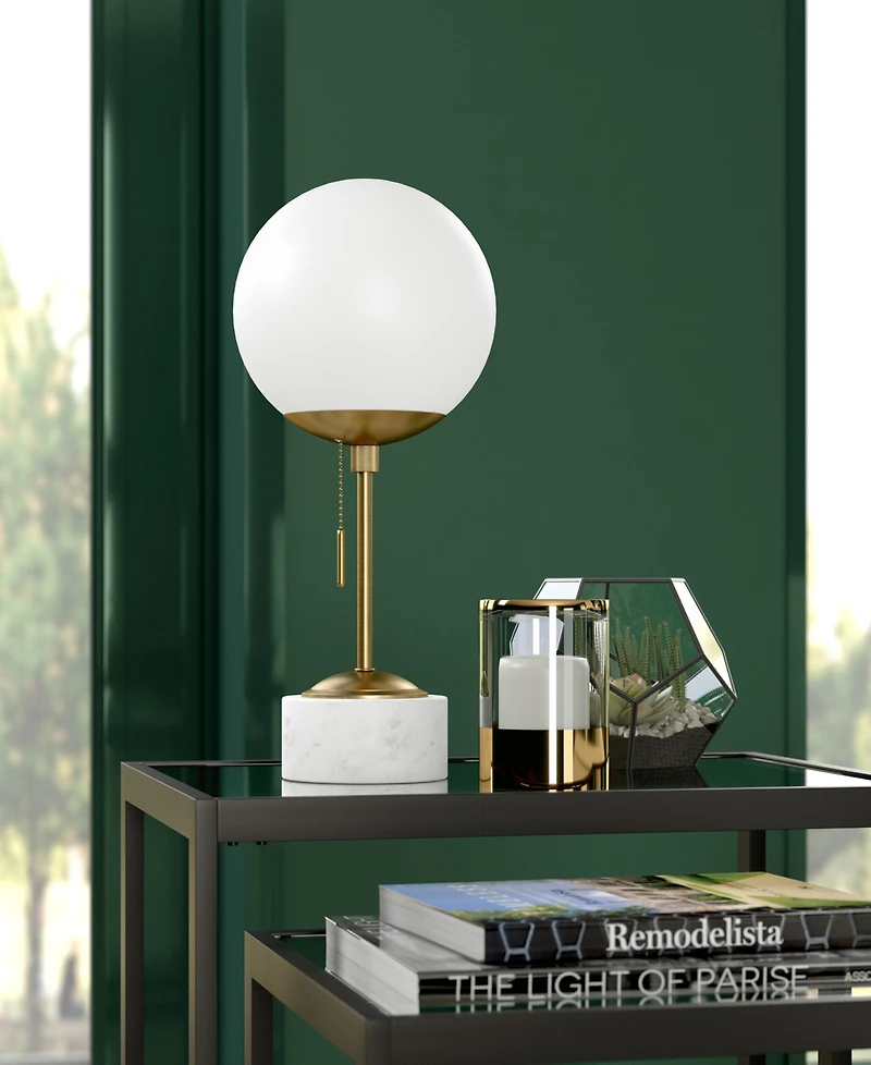 Hudson & Canal Reagan 18" Marble Tall Table Lamp
