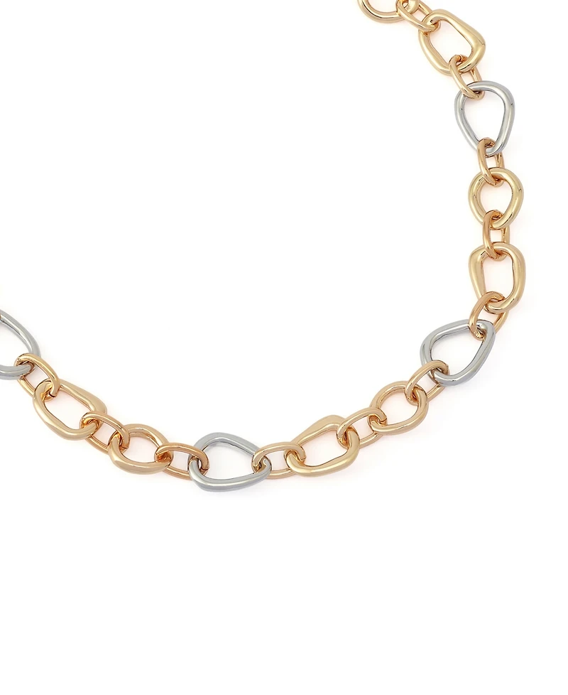 Robert Lee Morris Soho Two-Tone Sculpted Link Collar Necklace