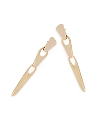 Robert Lee Morris Soho Gold Sculptural Link Linear Earrings