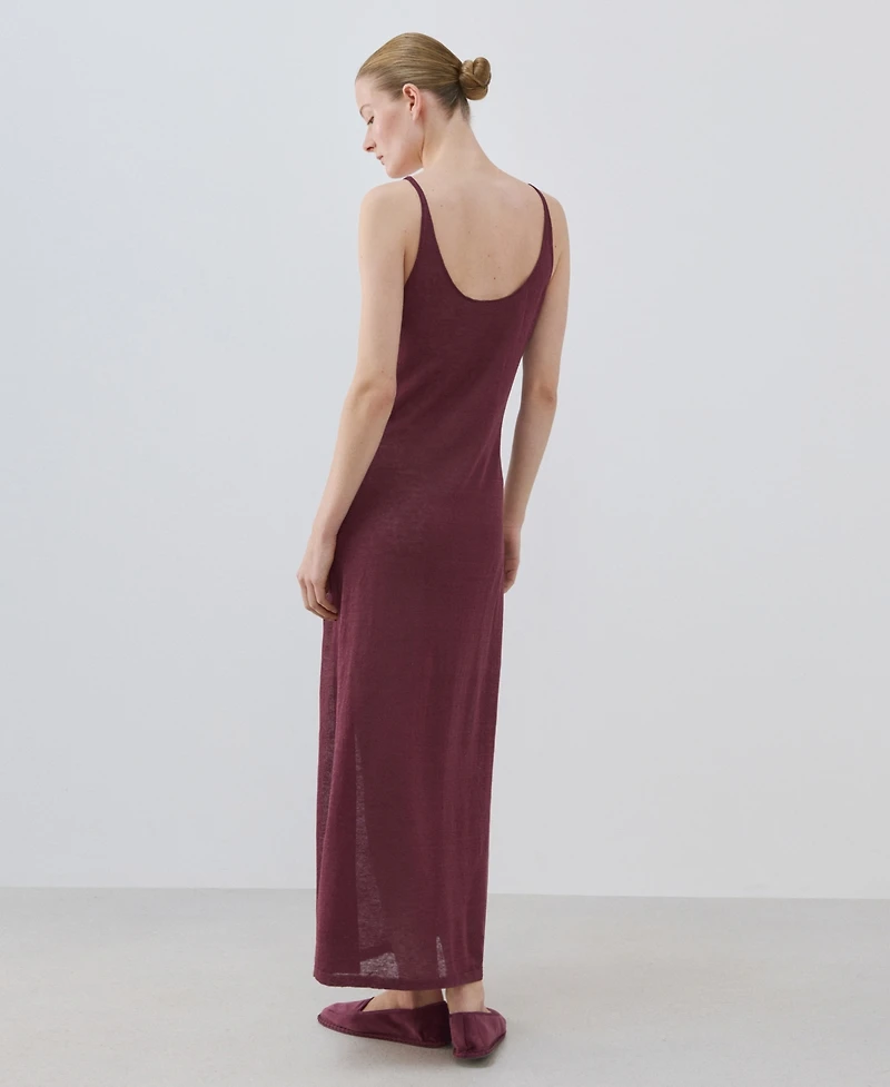 Mango Women's Knit Linen-Blend Dress
