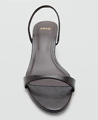 Mango Women's Kitten-Heel Strap Sandals
