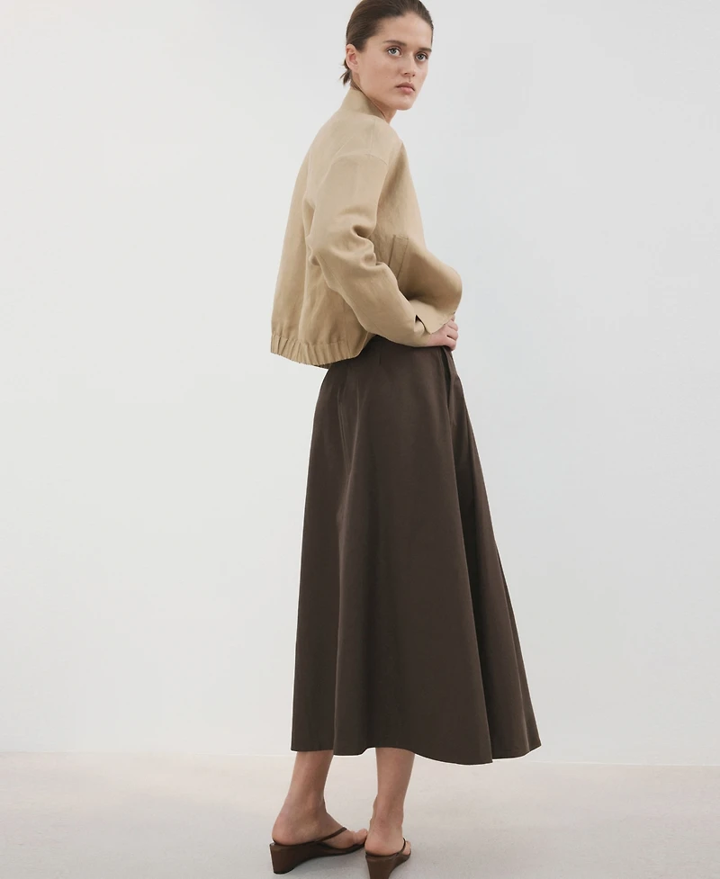 Mango Women's Flared Midi-Skirt