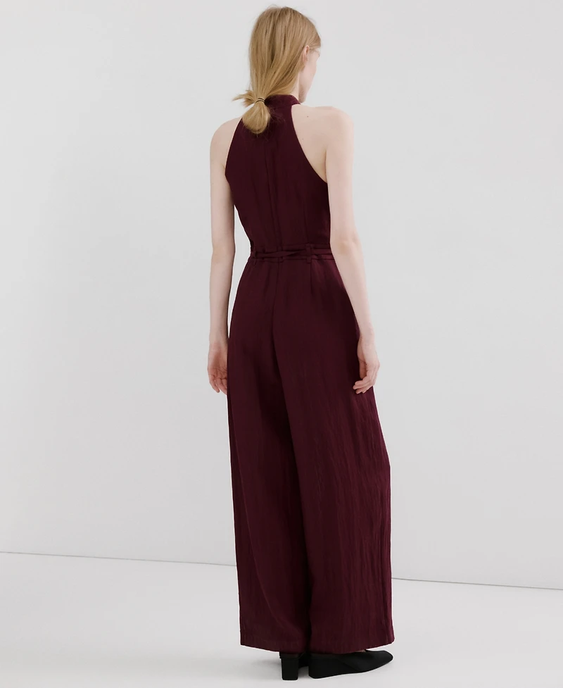 Mango Women's Halter-Neck Lyocell Jumpsuit