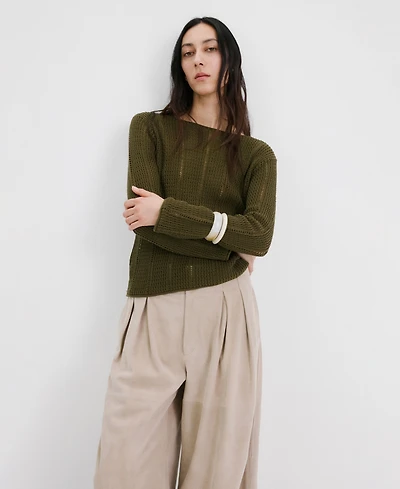 Mango Women's Knitted Ribbed Sweater