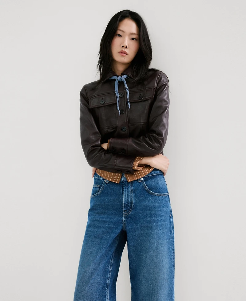 Mango Women's Mid-Rise Straight Jeans