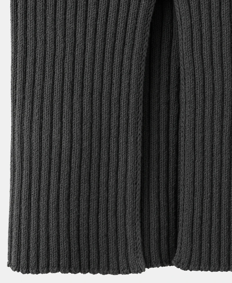 Mango Women's Slit Ribbed Top