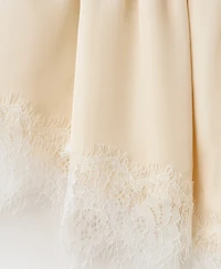 Mango Women's Satin Lace Shorts