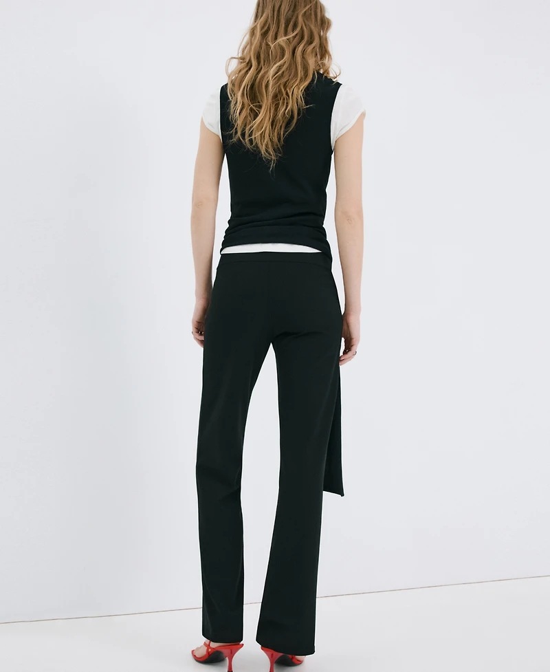 Mango Women's Mid-Rise Flare Pants
