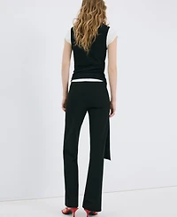 Mango Women's Mid-Rise Flare Pants