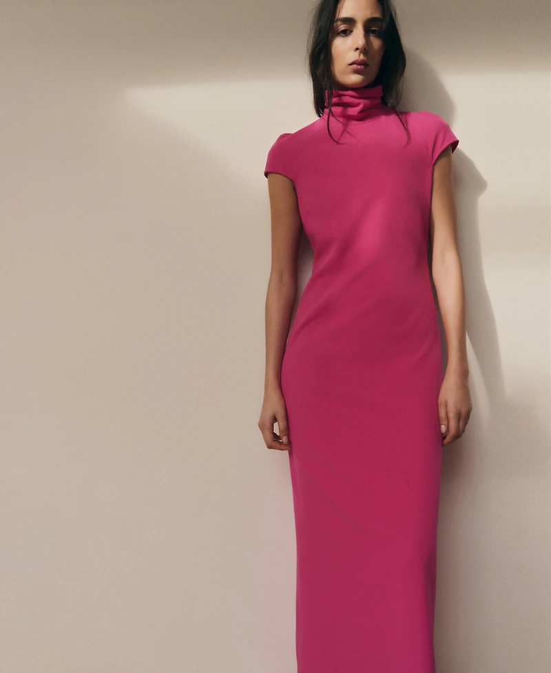 Mango Women's Open Back Long Dress