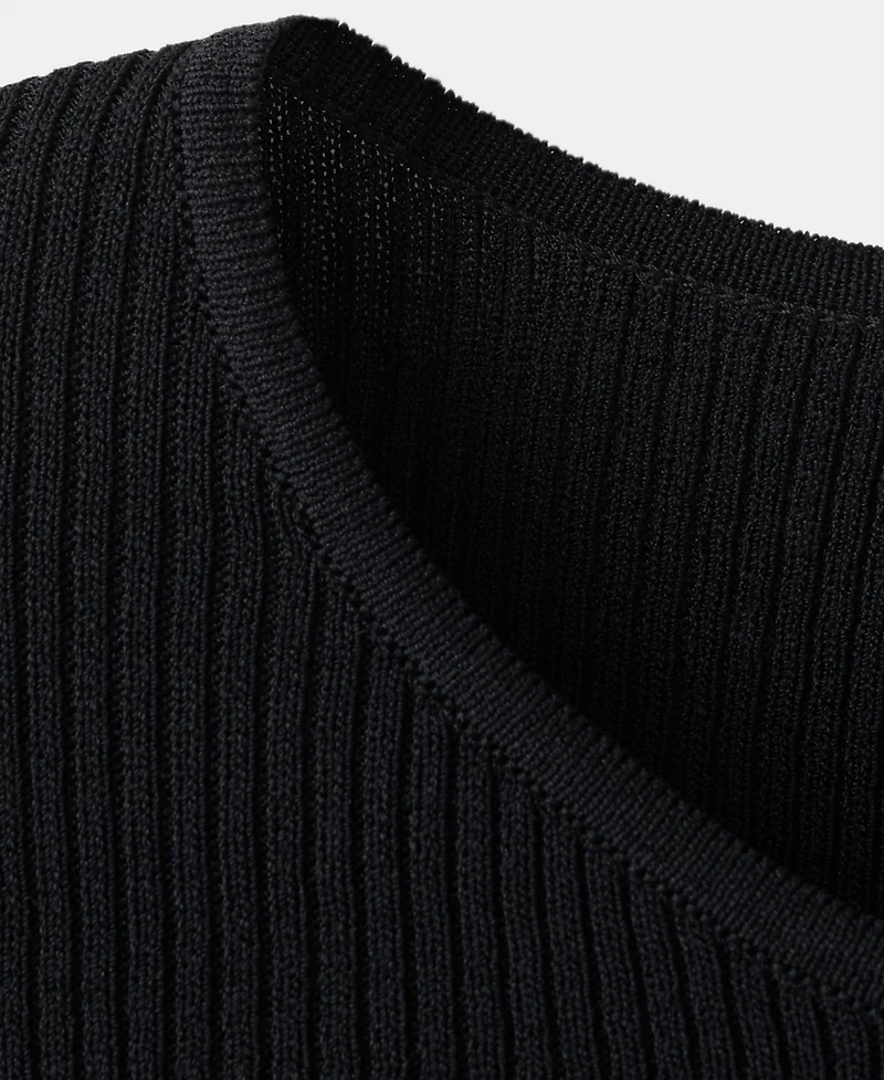 Mango Women's Contrasting Trim Peplum Sweater