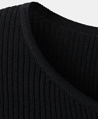 Mango Women's Contrasting Trim Peplum Sweater