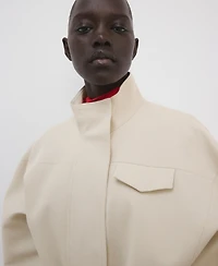 Mango Women's High Neck Belted Jacket