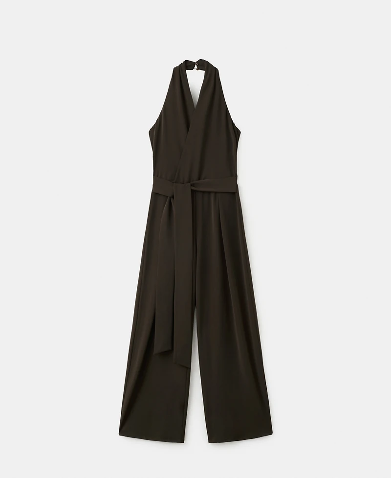 Mango Women's Bow Wrap Jumpsuit