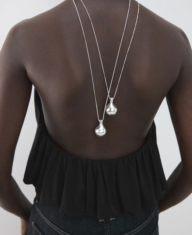 Mango Women's Balloon-Effect Halter Bodysuit