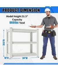 Streamdale Furniture Heavy-Duty 3-Tier Adjustable Metal Aquarium Stand for 20-30 Gallon Tanks