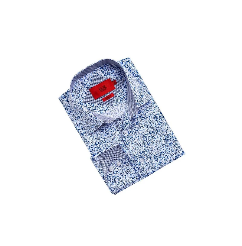 Elie Balleh Men's Slim Fit Floral Button-Down Shirt