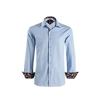 Elie Balleh Men's Slim Fit Jacquard Dot Button-Down Shirt