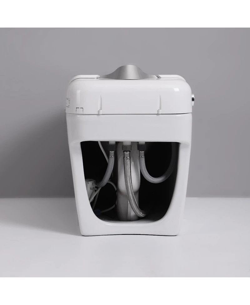 Casainc Ada Height Smart Commode with Foot Sensor, Led Display, Heated Seat, Night Light, Auto Flush